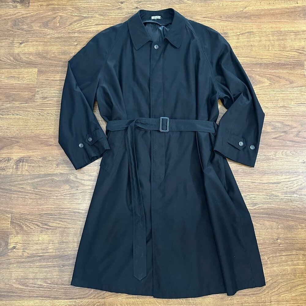 Lauren Ralph Lauren black long trench coat Size 48L